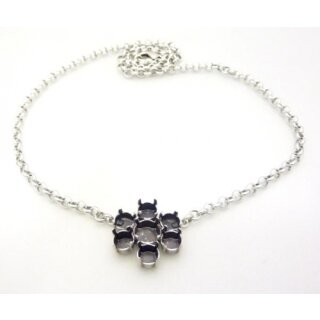 necklace setting for 6 mm Chatons Swarovski Crystals and...