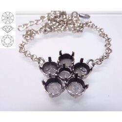 necklace setting for 6 mm Chatons Swarovski Crystals and ss39 (8 mm)