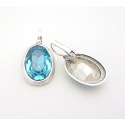 Earring setting for 18x13 mm Oval Swarovski Crystals