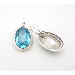 Ohrring Fassung für 18x13 mm Oval Swarovski Stein