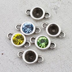 10 pcs Pendant Settings with 2 Loops for 8 mm Swarovski...