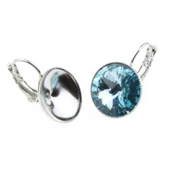 Ohrring Fassung für 12 mm Rivoli Swarovski Stein