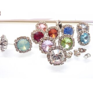 Ohrstecker Fassung fr 10 mm Chatons, Rivoli Swarovski Stein