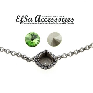 Ketten Fassung fr 10 mm Chatons, Rivoli Swarovski Stein