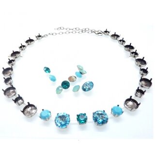necklace setting for 8 mm Chatons Swarovski Crystals and...