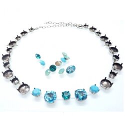 necklace setting for 8 mm Chatons Swarovski Crystals and...