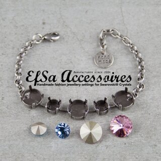 Armband Fassung fr 8 mm und 12 mm Chatons, Rivoli Swarovski Steine