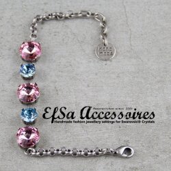 Bracelet setting for 8 mm Chatons Swarovski Crystals and 1122, 12 mm