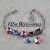Bracelet setting for 8 mm Chatons Swarovski Crystals and 1122, 12 mm