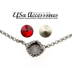 necklace setting for 12 mm Rivoli Swarovski Crystals