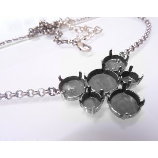 Ketten Fassung fr 8 mm Chatons, Rivoli Swarovski Stein und 1122, 12+14 mm
