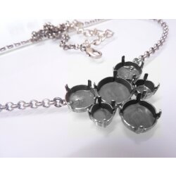 necklace setting für 8 mm Chatons, Rivoli Swarovski Crystals and 1122, 12+14 mm