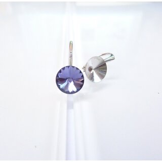 Ohrringe 925 Silber/ Rhodiniert fr Swarovski Nr. 1122, ss39 (8 mm)