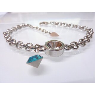 Armband Fassung fr 8 mm Chatons Swarovski Stein