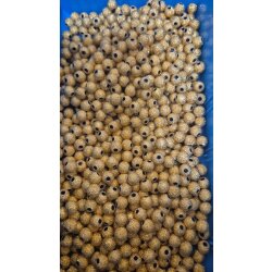 Gold Plated Stardust Brass Beads, Round Jewelry Beads 6 mm 8 mm 12 mm, Textured Beads for Jewelry Making