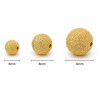 Gold Plated Stardust Brass Beads, Round Jewelry Beads 6 mm 8 mm 12 mm, Textured Beads for Jewelry Making