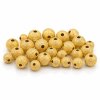 Gold Plated Stardust Brass Beads, Round Jewelry Beads 6 mm 8 mm 12 mm, Textured Beads for Jewelry Making