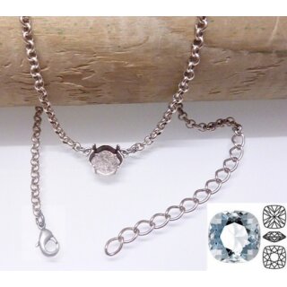 Ketten Fassung fr 12 mm Cushion Square Swarovski Stein