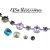 necklace setting for 6 mm Chatons and 10 mm Cushion Square Swarovski Crystals