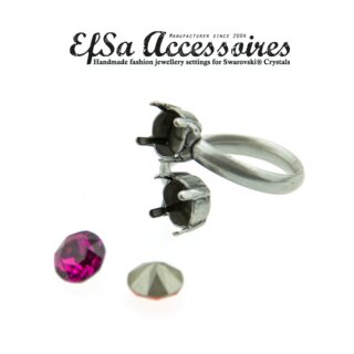 Ring Fassung fr 8 mm Chatons, Rivoli Swarovski Stein
