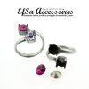 Ring setting for 8 mm Chatons or Rivoli Swarovski Crystals