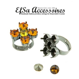 Ring Fassung fr 8 mm Chatons, Rivoli Swarovski Stein