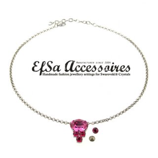 Ketten Fassung fr 6 und 18x13 mm Chatons, Oval Swarovski Steine