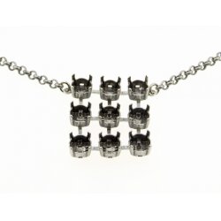 necklace setting for 8 mm Chatons Swarovski Crystals