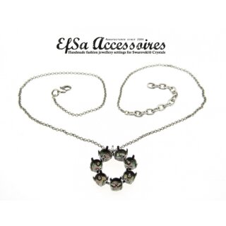 Ketten Fassung fr 8 mm und 12 mm Chatons, Rivoli Swarovski Steine