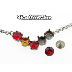 necklace setting for 8 mm Chatons and 12 mm Rivoli Swarovski Crystals