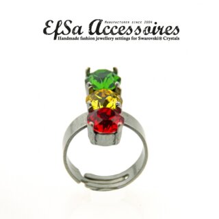 Ring Fassung fr 8 mm Chatons, Rivoli Swarovski Stein