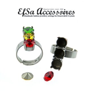 Ring Fassung fr 8 mm Chatons, Rivoli Swarovski Stein