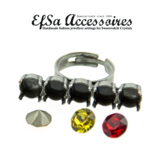 Ring Fassung fr 8 mm Chatons, Rivoli Swarovski Stein