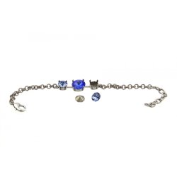 Bracelet setting for 8 mm Chatons Swarovski Crystals and 1122, 12 mm