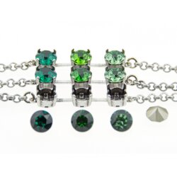 Bracelet setting für 8 mm Chatons, Rivoli Swarovski Crystals