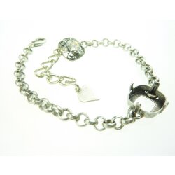 Bracelet setting for 12 mm Cushion Square Swarovski Crystals