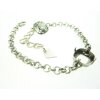 Bracelet setting for 12 mm Cushion Square Swarovski Crystals