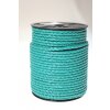 1 m turquoise Mint green, braided Leather 4 mm