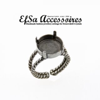 Ring Fassung fr 14 mm Rivoli Swarovski Stein