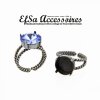 Ring setting for 14 mm Rivoli Swarovski Crystals