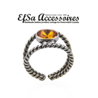 Ring Fassung fr 8 mm Rivoli Swarovski Stein