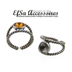 Ring setting for 8 mm Rivoli Swarovski Crystals