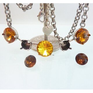 necklace setting for 8 mm Chatons Swarovski Crystals and...