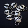 10 Heart lock metal Charms Pendant