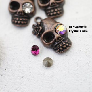 10 Lady Totenkopf Anhnger, Silber Charms
