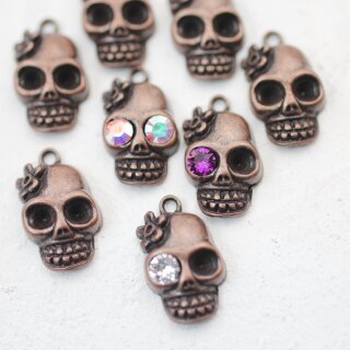 10 Lady Totenkopf Anhnger, Silber Charms