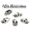 10 Lady Totenkopf Anhänger, Silber Charms