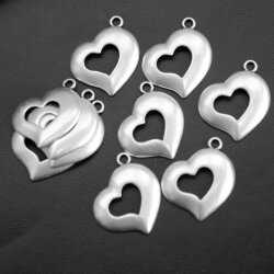 10 Heart Pendants