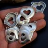 10 Heart Pendants