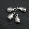 5 Sandsack Charm, Metall Anhänger